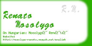 renato mosolygo business card